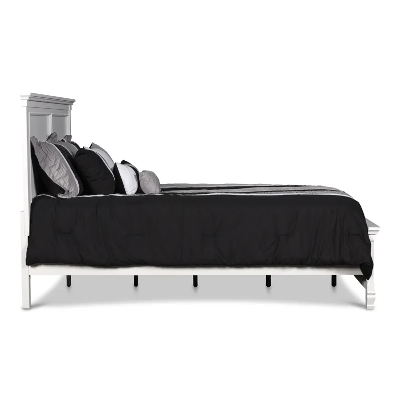 Tamarack 6/6/6/0 Ek/Wk Headboard, Footboard & Slats- White