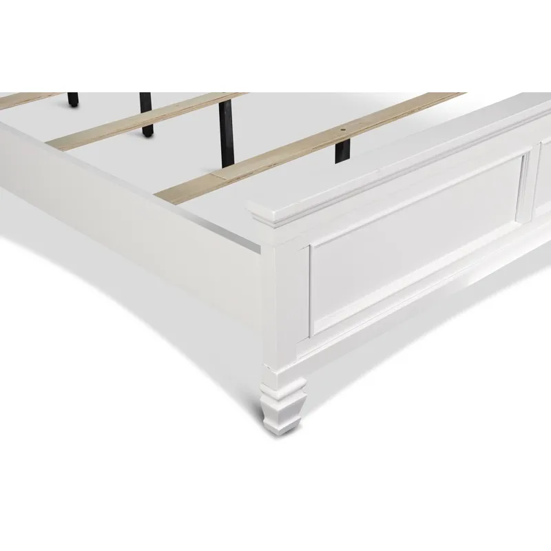 Tamarack 6/6/6/0 Ek/Wk Headboard, Footboard & Slats- White