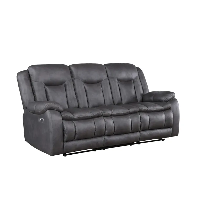 Morello Sofa W/Power Footrest Gray