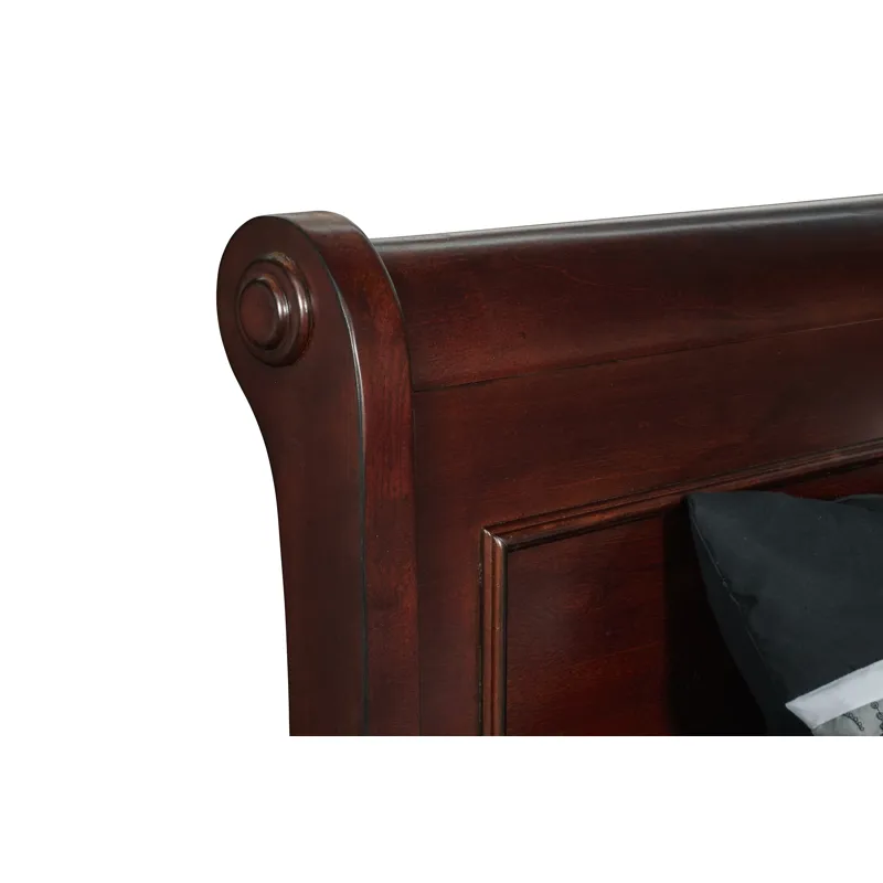 Versailles 5''0" Q Sleigh Footboard & Slats- Bordeaux