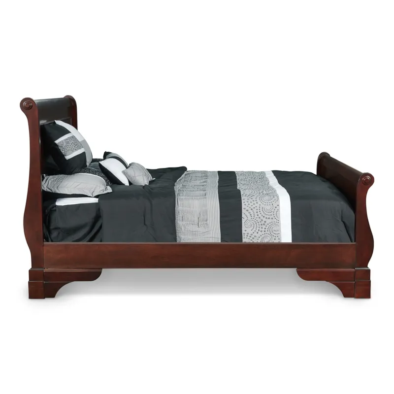 Versailles 5''0"/6''6" Q/Ek Sleigh Rails- Bordeaux
