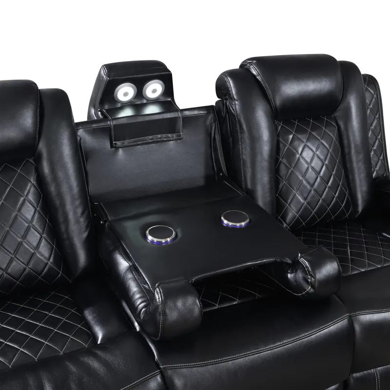 Orion II Sofa W Power Footrest & Headrest-Black