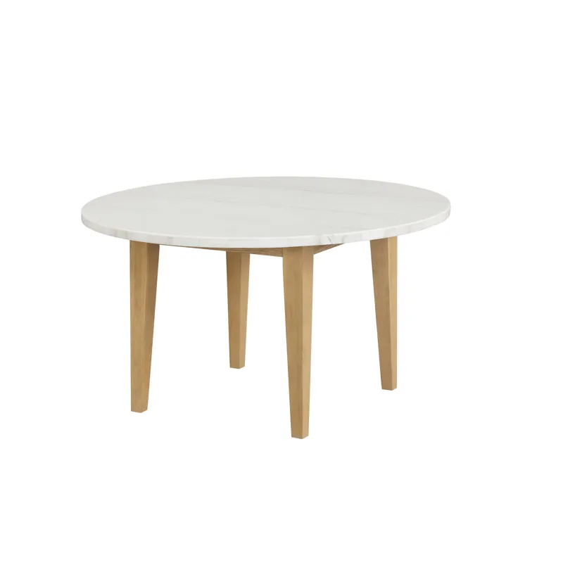 Essence 54" Round Dining Table W/Marble Top-Natural