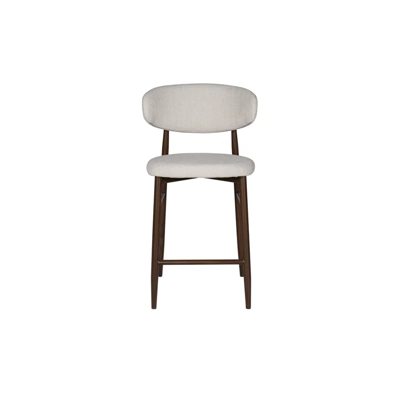 Royce Counter Chair W/Walnut Metal Frame-Beige(2 Per Carton)