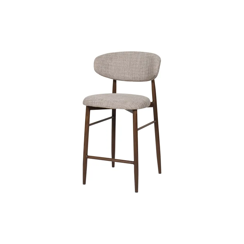 Royce Counter Chair W/Walnut Metal Frame-Toast(2 Per Carton)