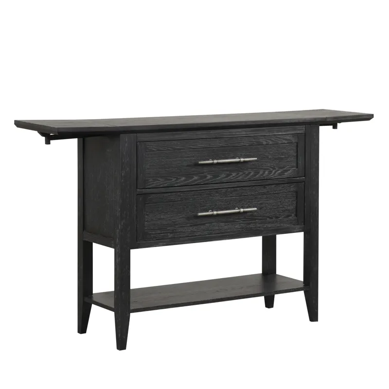 Sable Crest Drop Leaf Server-Black
