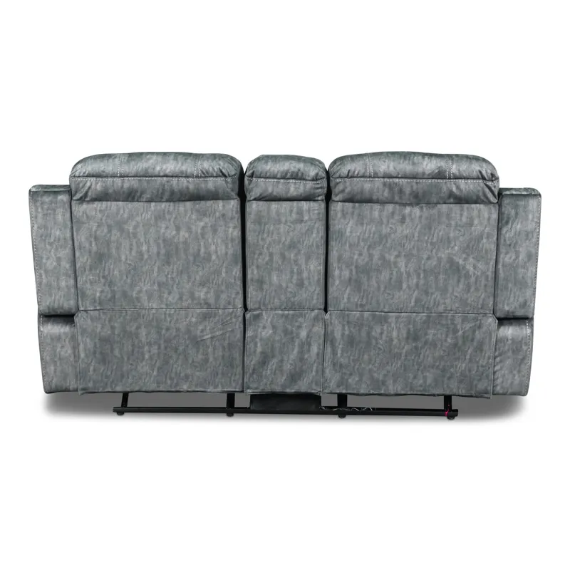 Tango Console Loveseat W/Speaker & Power Footrest-Shadow