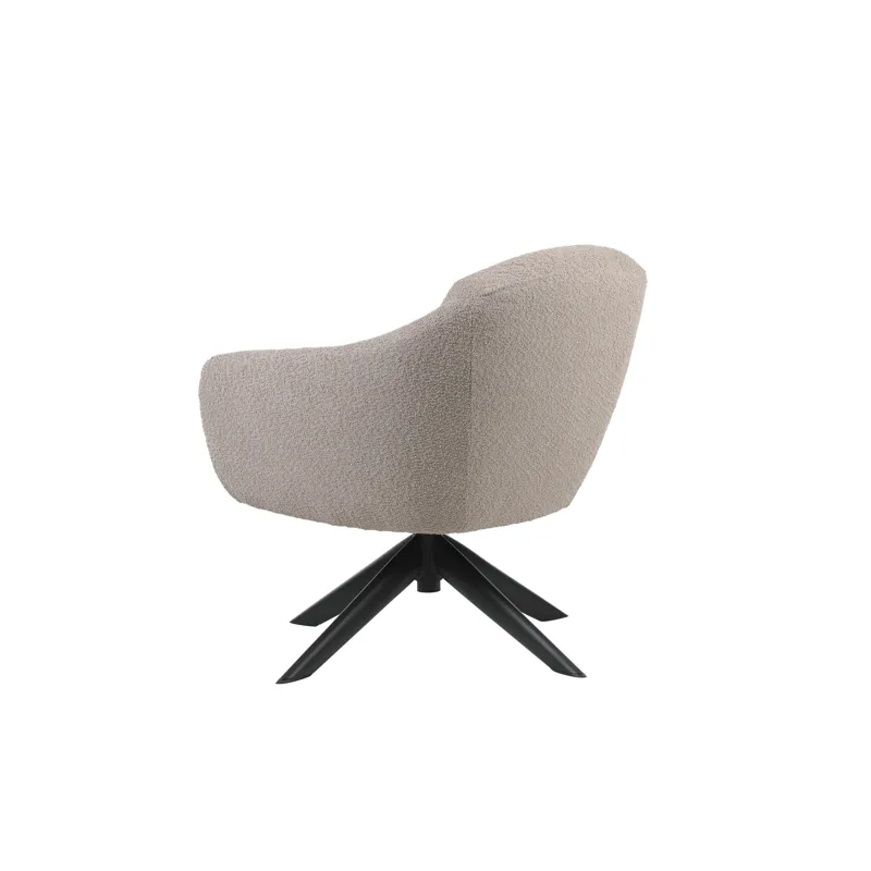 Fleming Taupe Boucle Swivel Lounge Chair