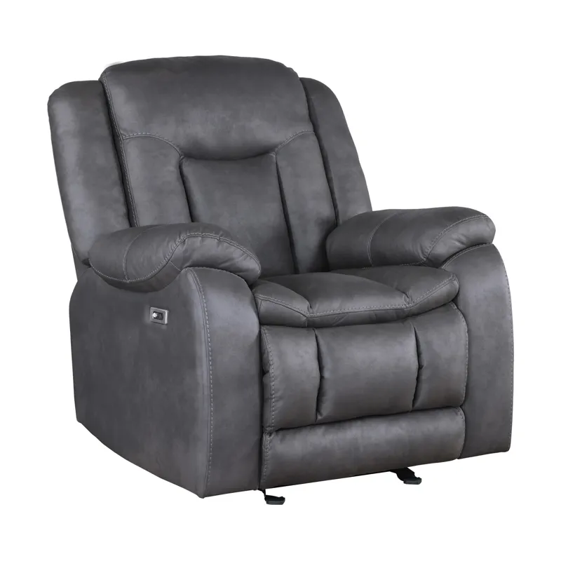 Morello Glider Recliner W/Power Footrest Gray