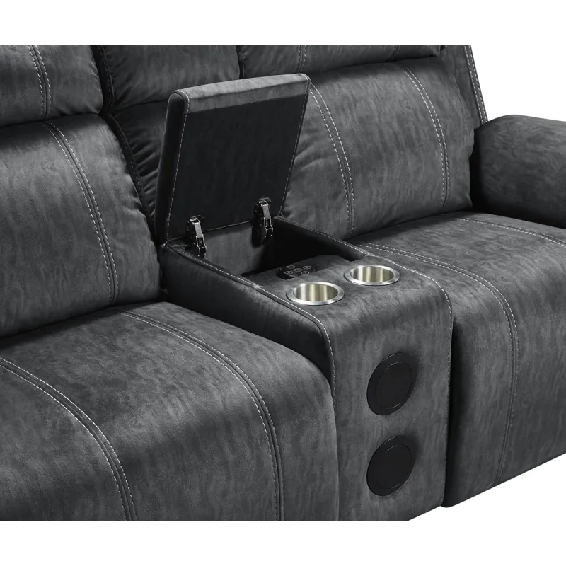 Tango Console Loveseat W/Speaker-Shadow