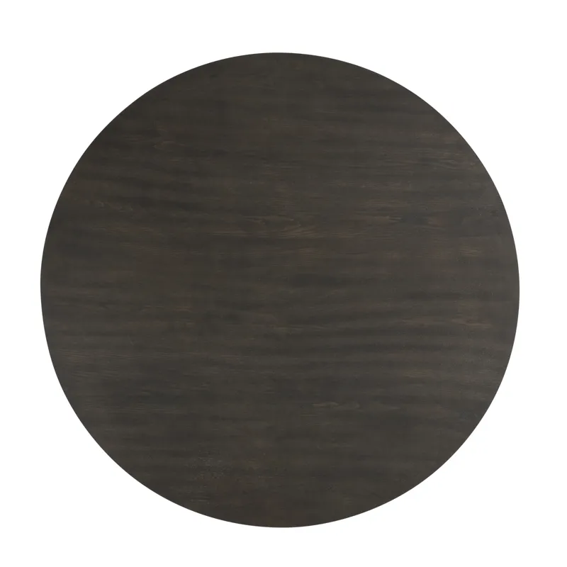 Plateau Round Table Pedestal Base Top-Rustic Espresso