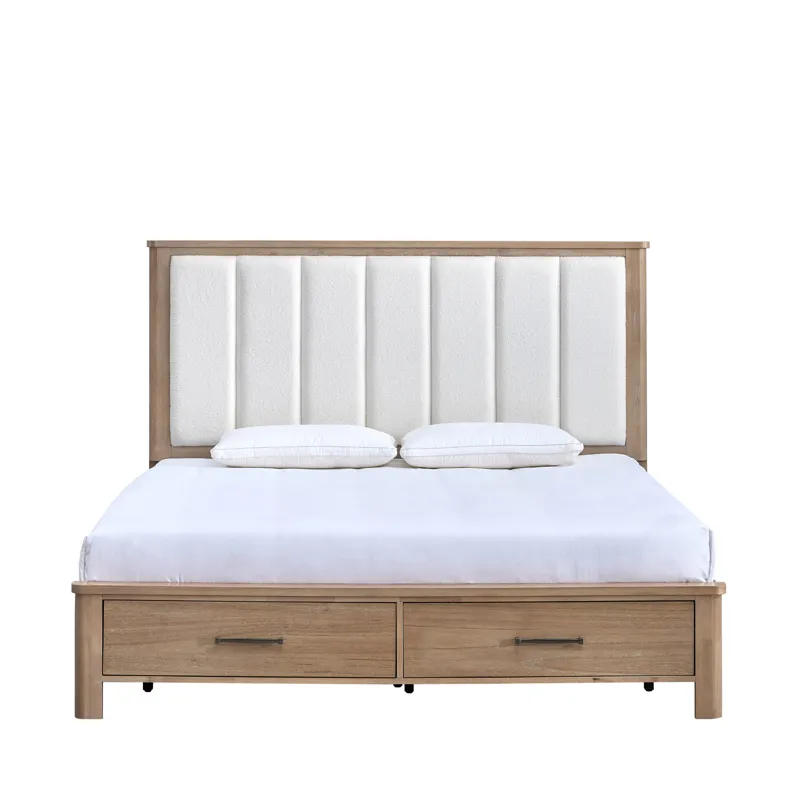 Anika Storage Footboard & Roll Out Slats-Natural - King