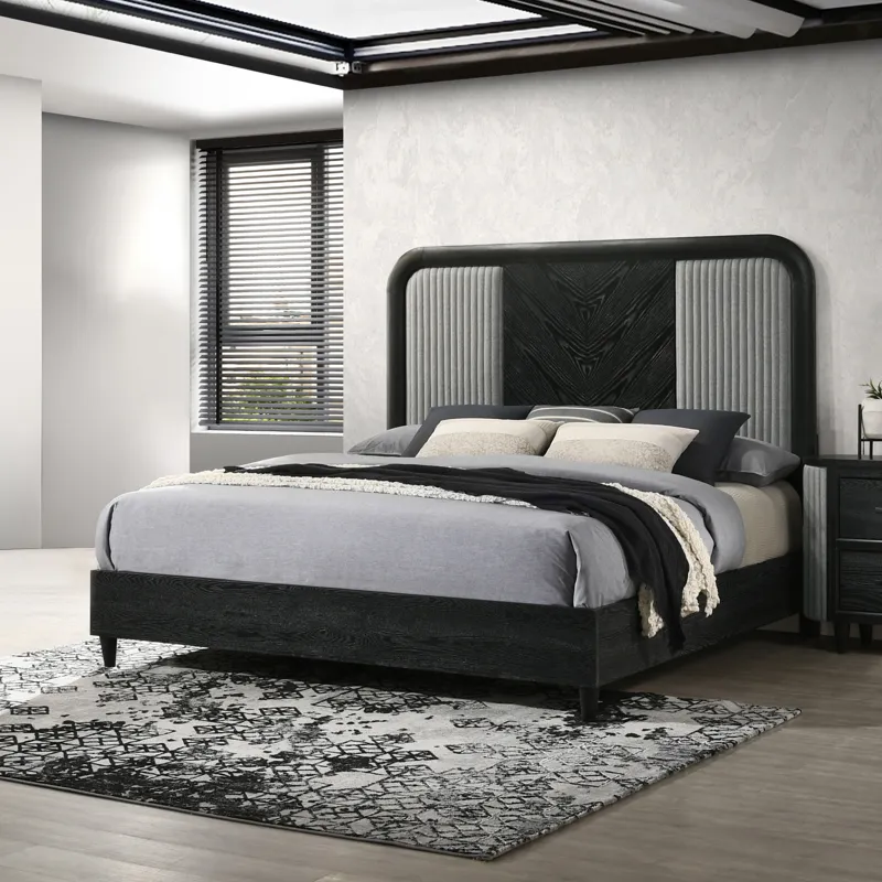 Skyline Headboard, Footboard & Slat Kit-Onyx - Queen