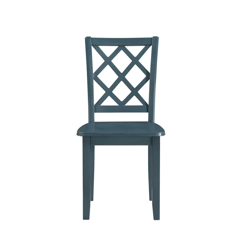 Trellis 5 PC Round Dining Set, Table & 4 Chairs Blue