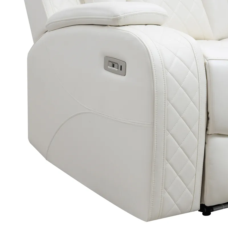 Orion II Glider Recliner W Power Footrest & Headrest-White