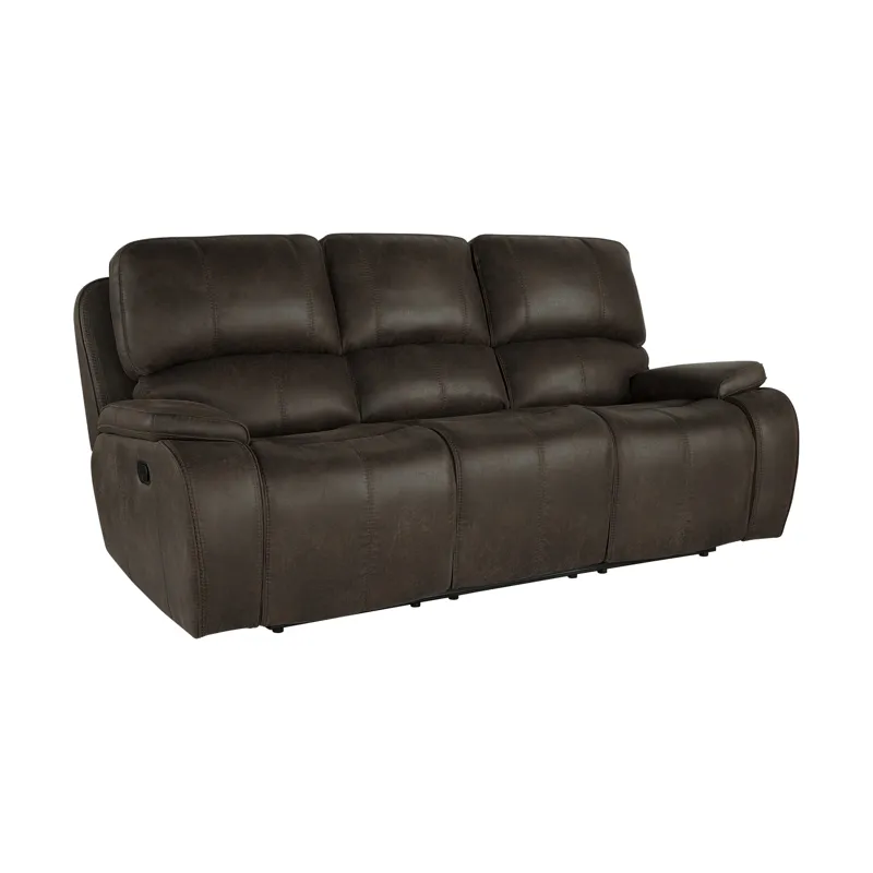 Brookings Sofa W/Dual Recliner-Brown