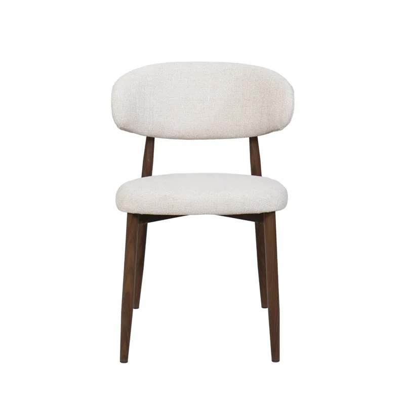 Royce Side Chair W Walnut Metal Frame-Beige(2 Per Carton)