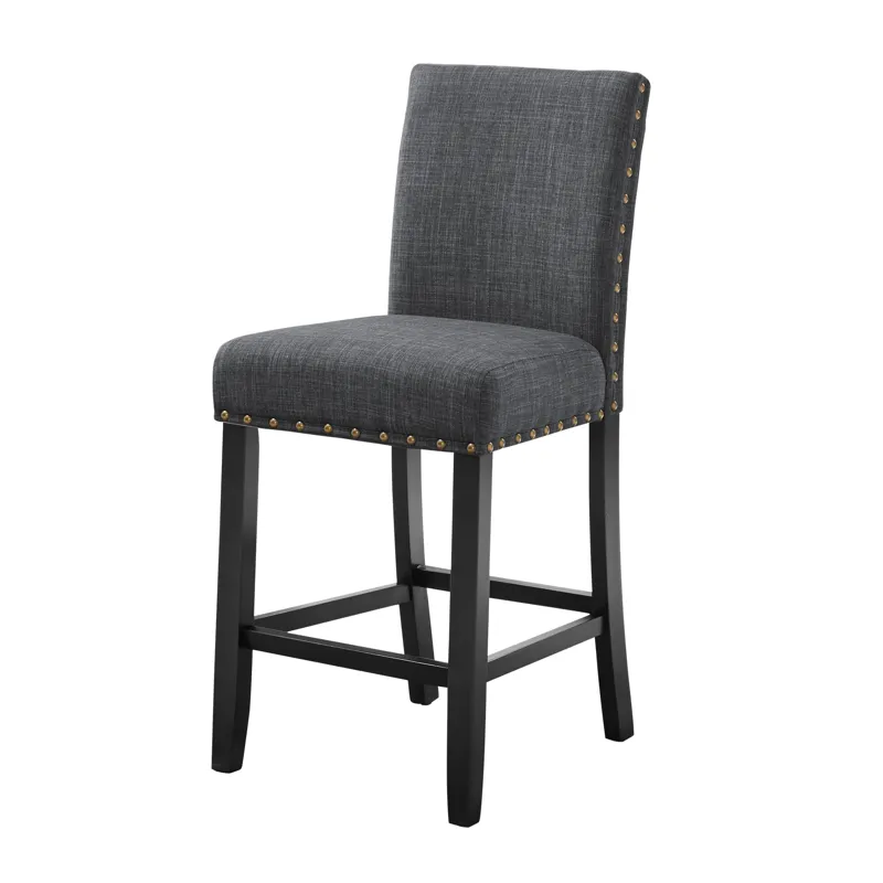 Crispin Granite Gray Counter Chair- (2/Ctn)
