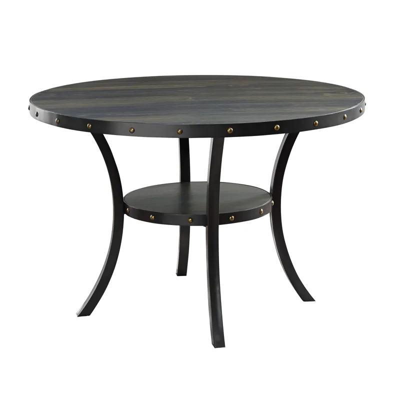 Crispin 48" Round Dining Table-Smoke