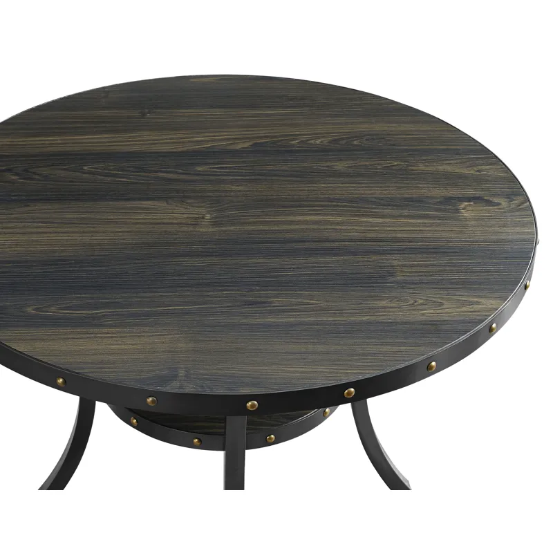 Crispin 48" Round Dining Table-Smoke
