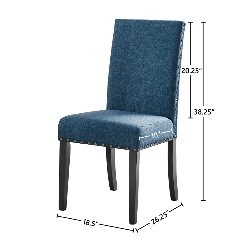 Crispin Marine Blue Dining Chair- (2/Ctn)