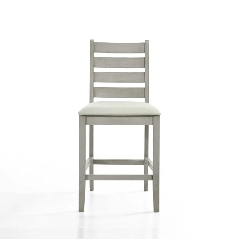 Pascal  Ladderback Counter Chair (2 Per Carton)-Driftwood