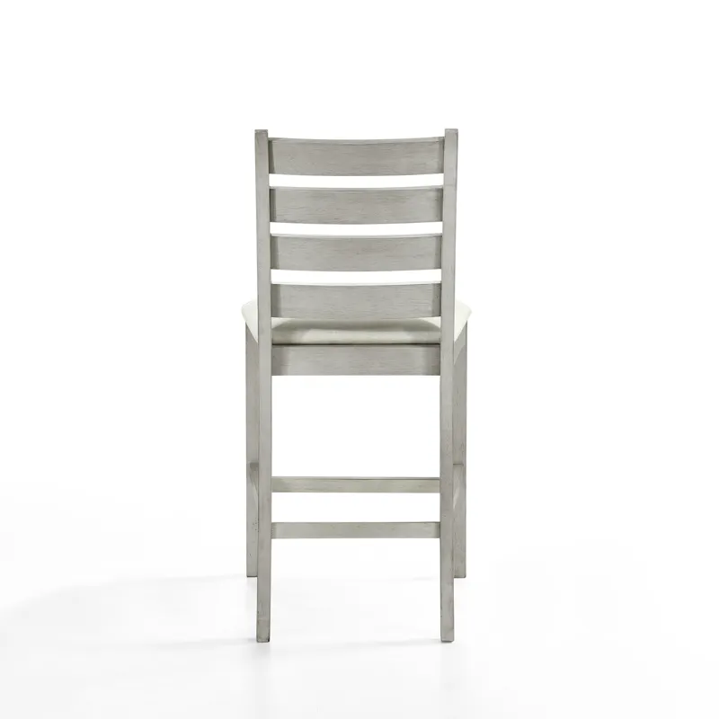 Pascal  Ladderback Counter Chair (2 Per Carton)-Driftwood