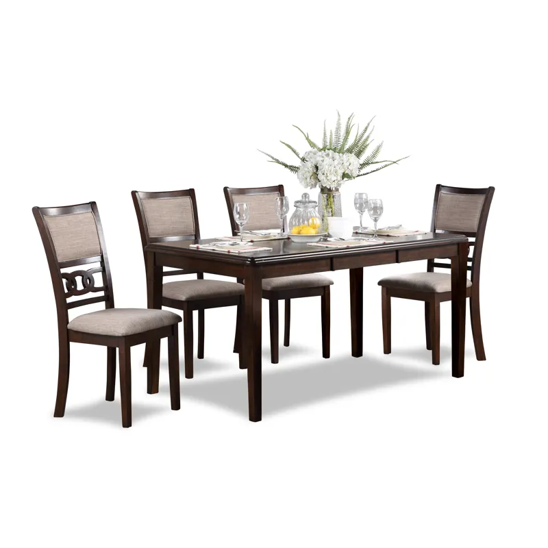 Gia 60" Dining Table+Chairs (5 Pcs/Ctn) -Cherry