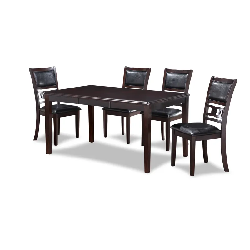 Gia 60" Dining Table+Chairs (5 Pcs/Ctn) -Ebony