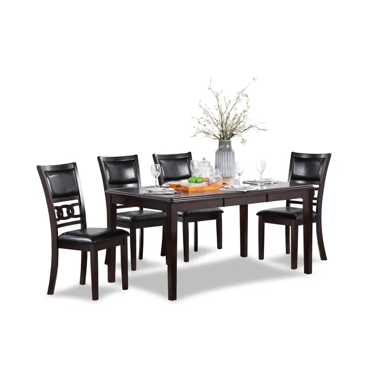 Gia 60" Dining Table+Chairs (5 Pcs/Ctn) -Ebony