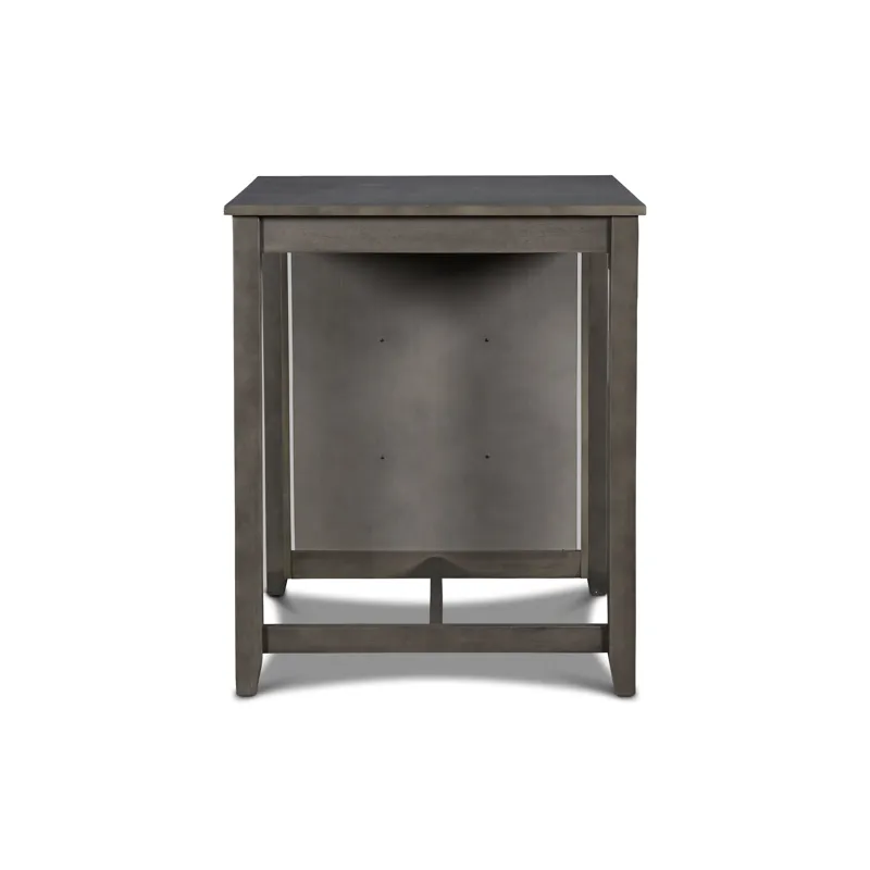 Gia 30" Counter Table W/2 Chairs & Stg Shelf-Gray