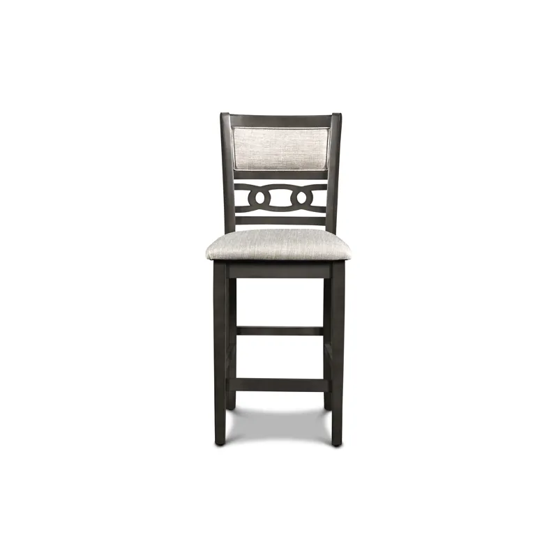 Gia 30" Counter Table W/2 Chairs & Stg Shelf-Gray