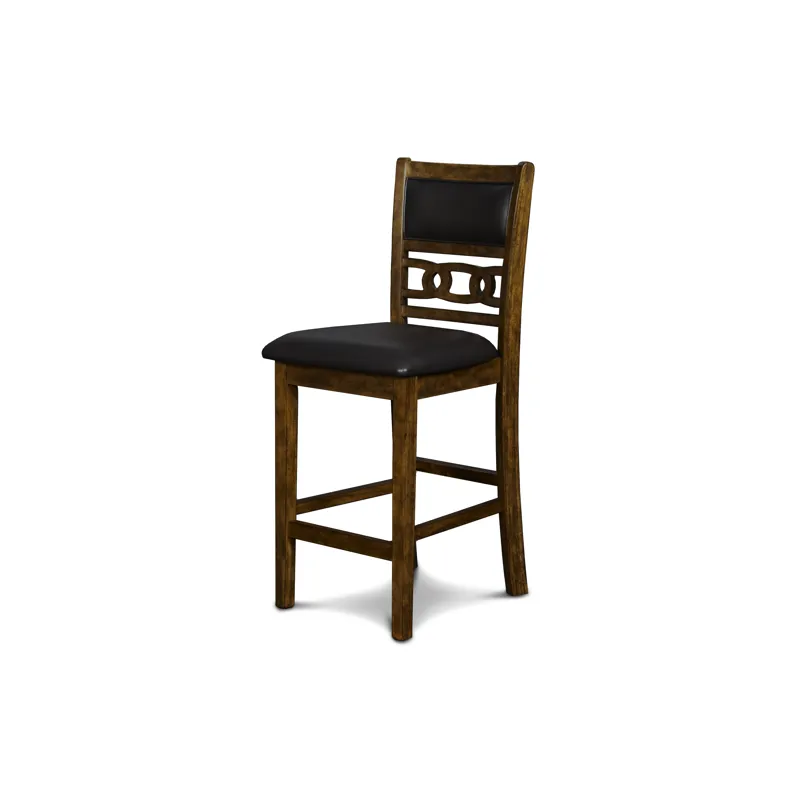 Gia 42" Counter  Drop Leaf Table W/2 Chairs-Brown