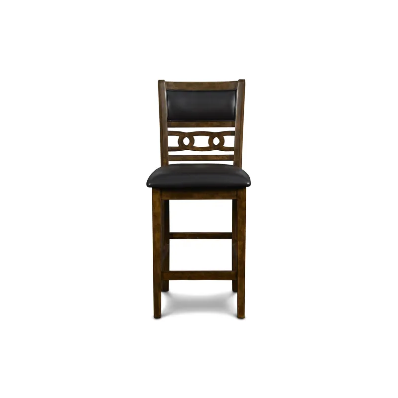 Gia 42" Counter  Drop Leaf Table W/2 Chairs-Brown
