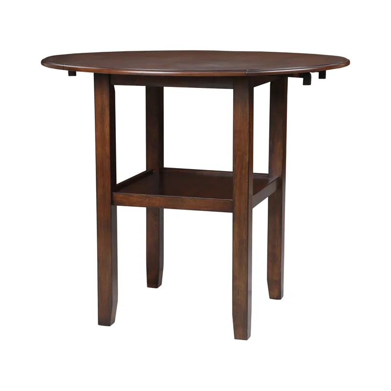 Gia 42" Counter  Drop Leaf Table W/2 Chairs-Cherry