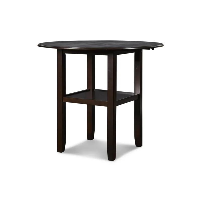 Gia 42" Counter  Drop Leaf Table W/2 Chairs-Ebony