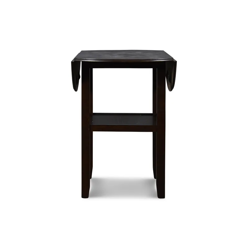 Gia 42" Counter  Drop Leaf Table W/2 Chairs-Ebony