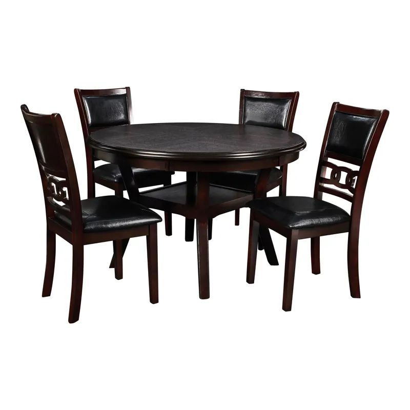 Gia Round Dining 5 Pc Set-Ebony