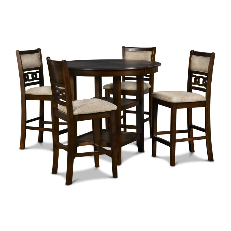 Gia Round Counter Dining 5 Pc Set - Cherry