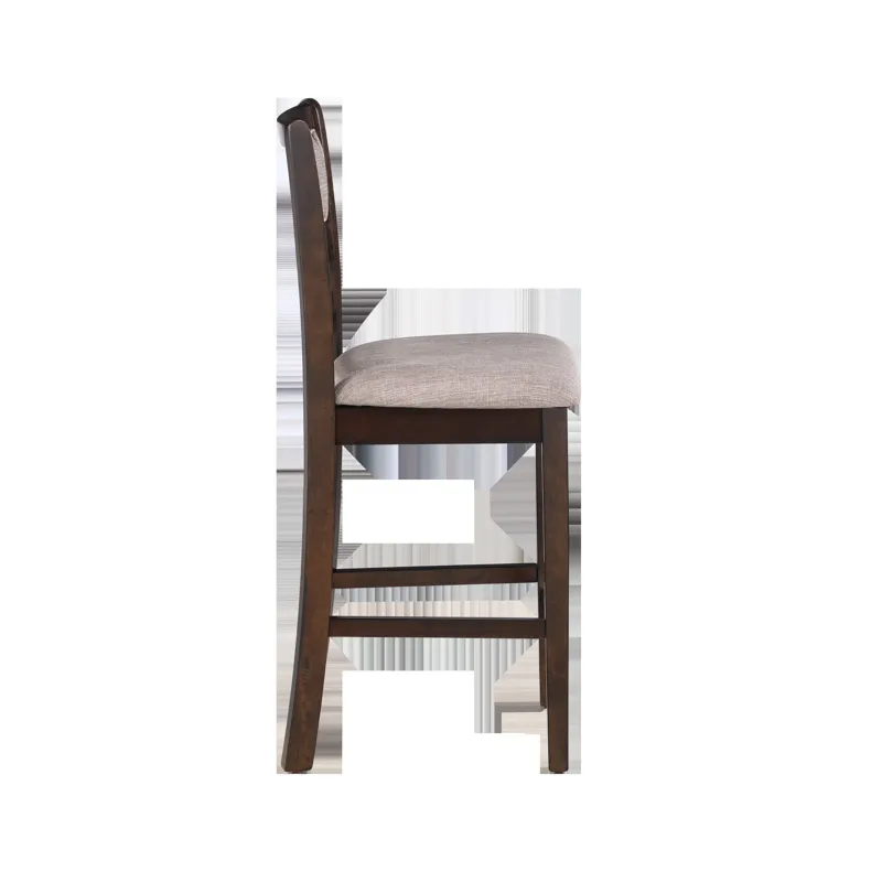 Gia 5Pc 42" Square Counter Table & 4 Chairs-Cherry
