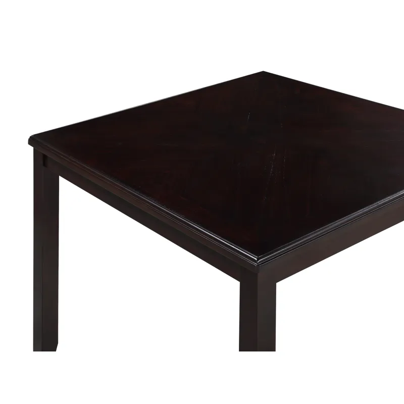Gia 5Pc 42" Square  Counter Table & 4 Chairs-Ebony
