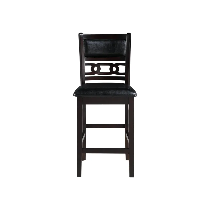 Gia 5Pc 42" Square  Counter Table & 4 Chairs-Ebony