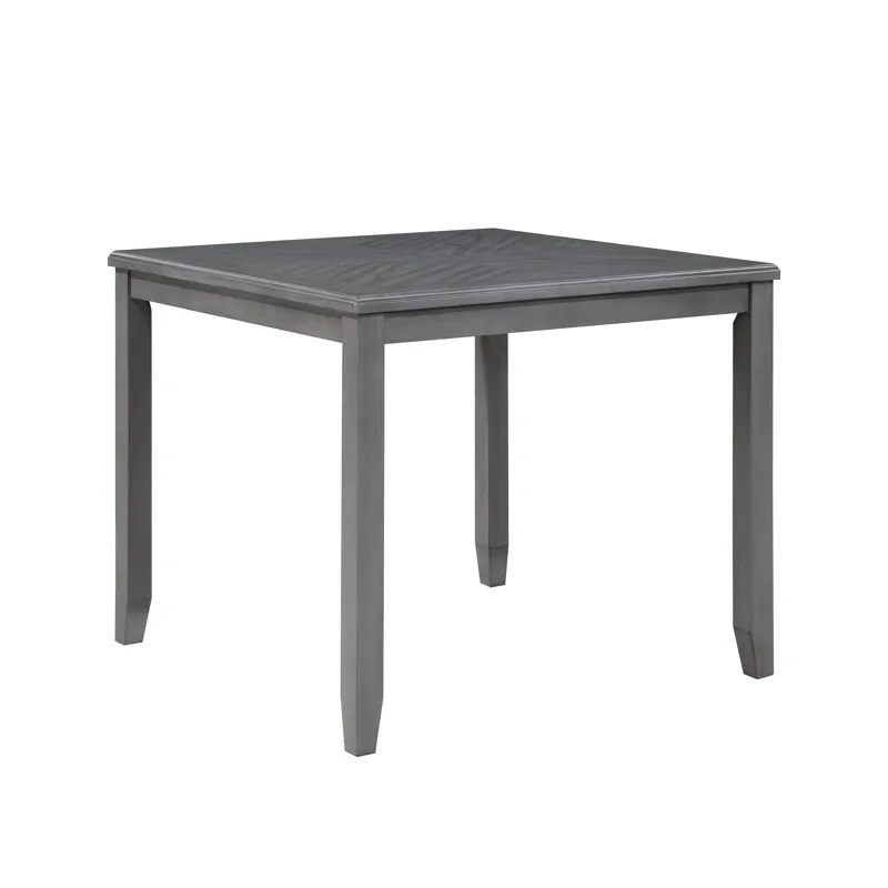 Gia 5Pc 42" Square Counter Table & 4 Chairs-Gray