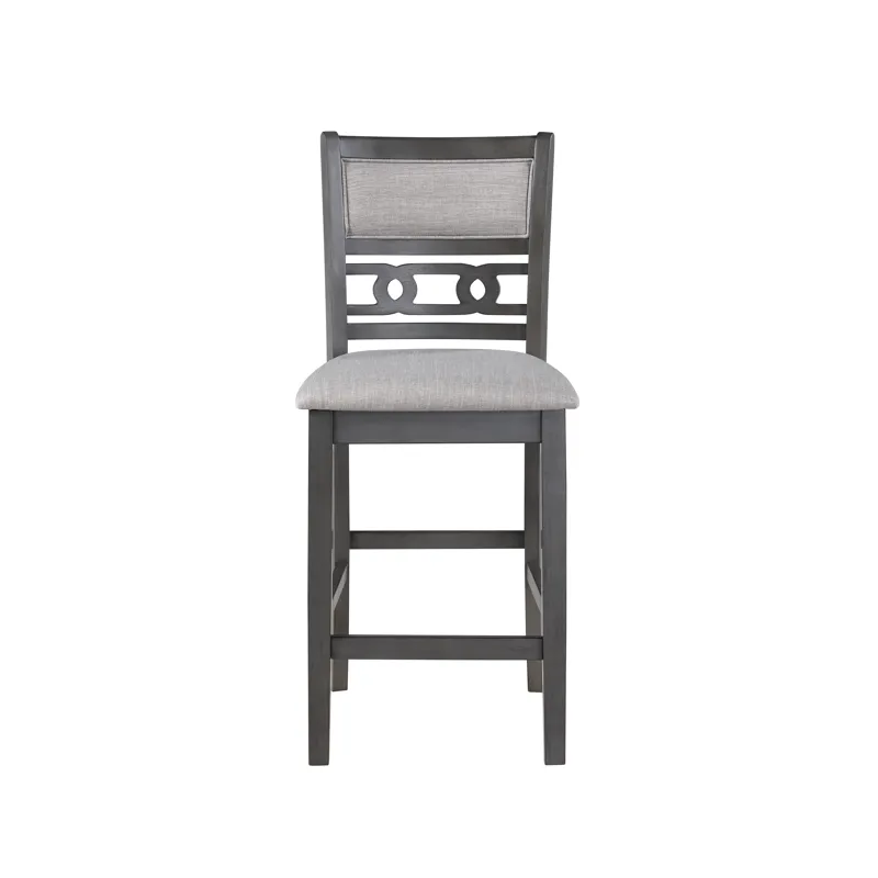 Gia 5Pc 42" Square Counter Table & 4 Chairs-Gray