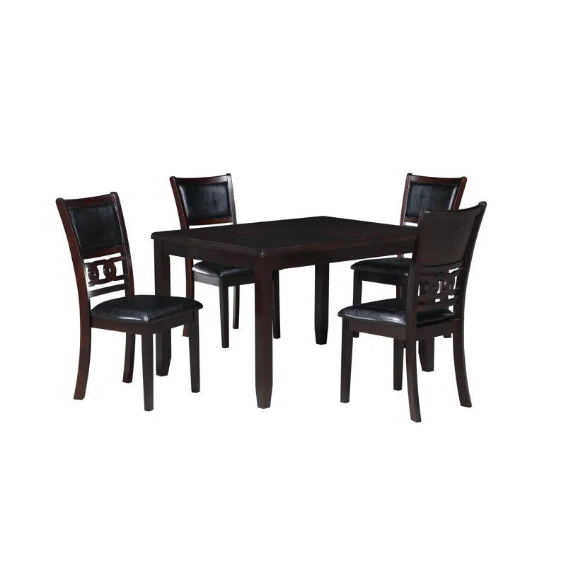 Gia 5Pc 48" Rect. Dining Table & 4 Chairs-Ebony
