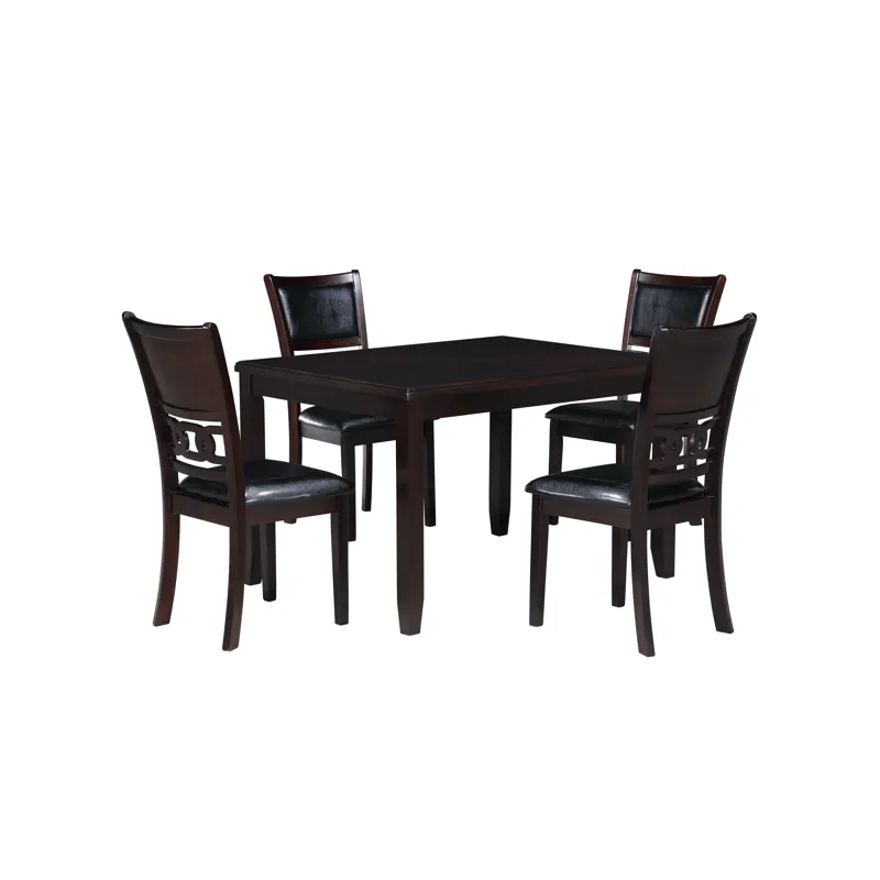 Gia 5Pc 48" Rect. Dining Table & 4 Chairs-Ebony