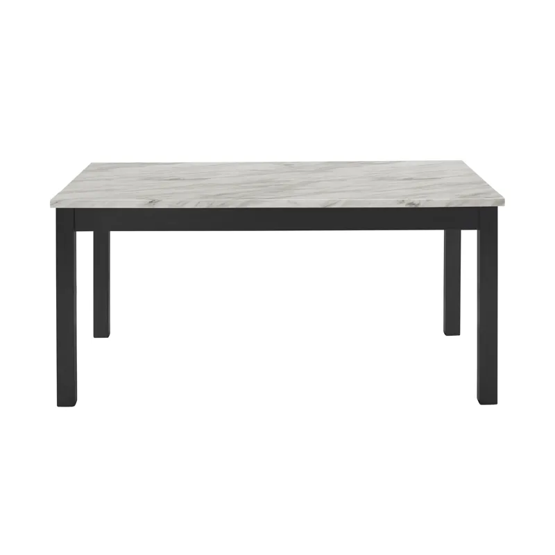 Celeste 64" Dining Table-Espresso/Faux Marble