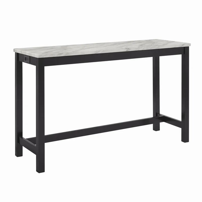 Celeste Theater Bar Table W/ 3 Stools-Blue