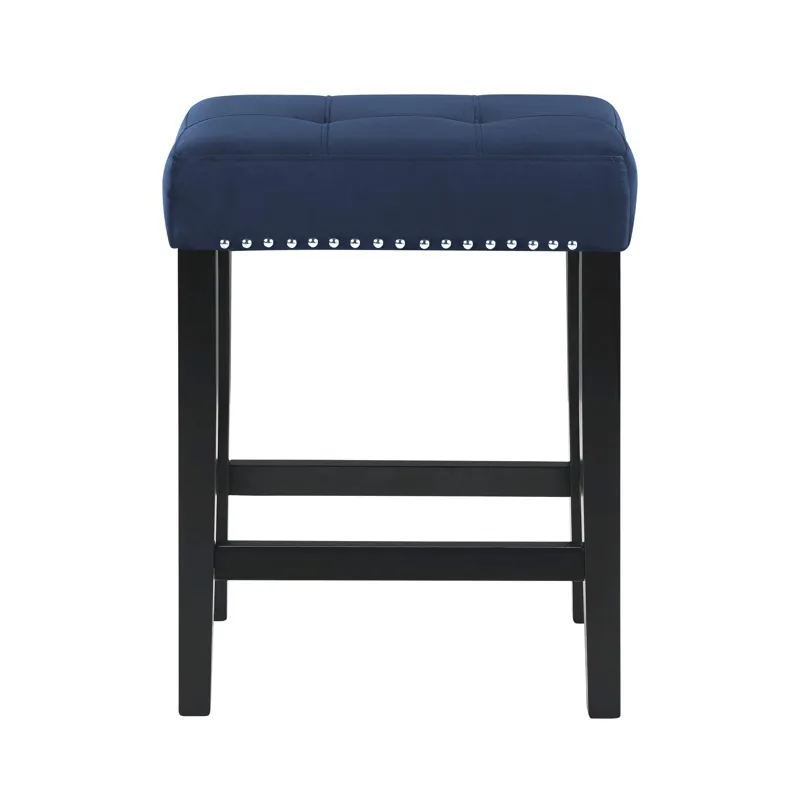 Celeste Theater Bar Table W/ 3 Stools-Blue