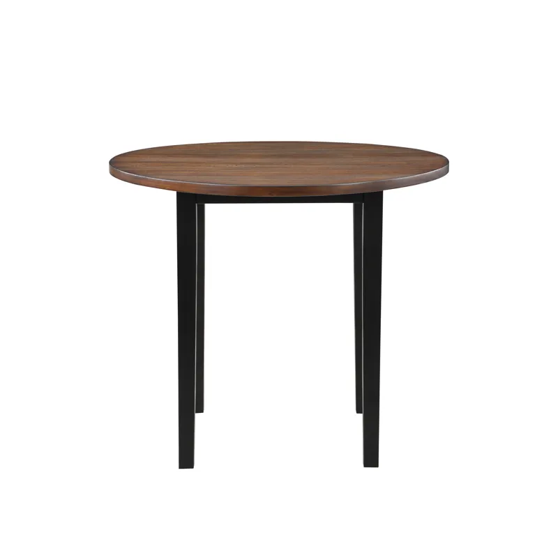 Potomac 42" Round Counter Table & 4 Chairs -Brown/Black
